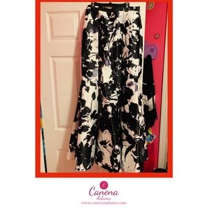 Beautiful Long, Black & White Skirt